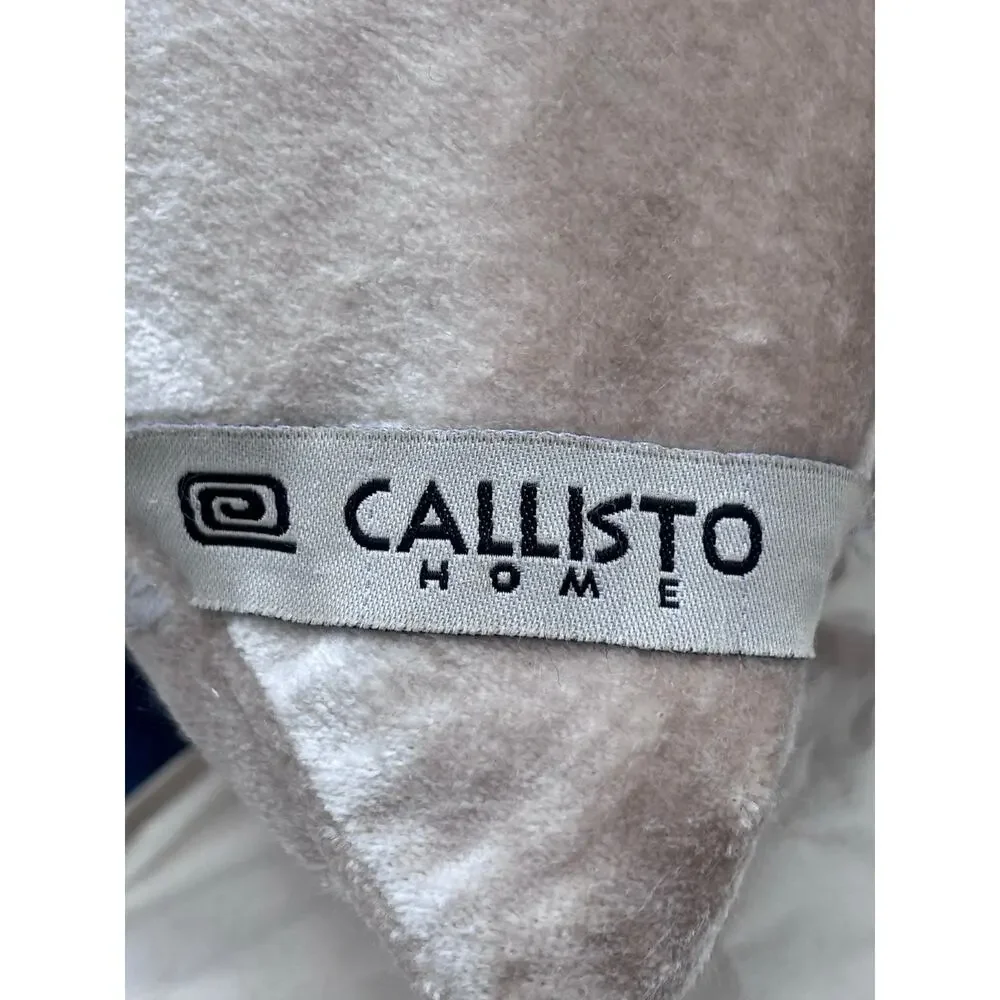 Callisto Home 14x24 Cream Floral Velvet Decorative Lumbar Pillow Feather Fill